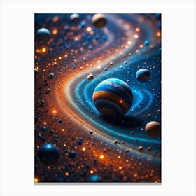 Planets In Space Canvas Print