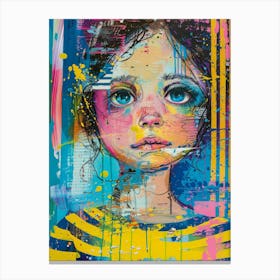 Girl With Blue Eyes 7 Canvas Print