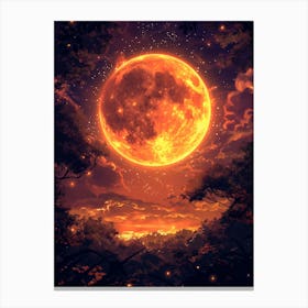 Full Moon In The Sky 4 Canvas Print