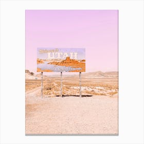 Welcome to Utah Canvas Print