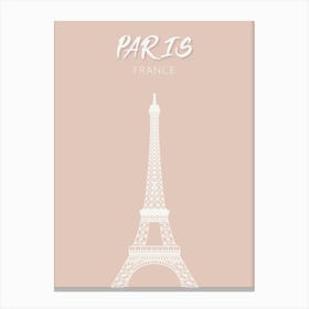 Pink Eiffel Tower Print Canvas Print