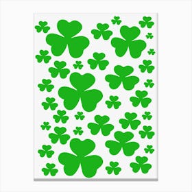 Lucky leaf clovers Canvas Print