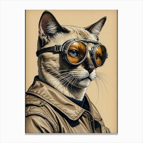 Steampunk Cat Canvas Print