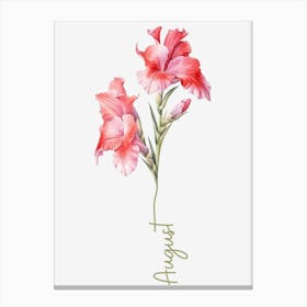 April Birth Flower Birth Month Botanical 1 Canvas Print