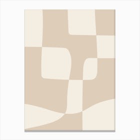 Beige Abstract Shapes 1 Canvas Print