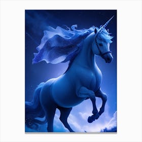 Unicorn In The Sky Canvas Print