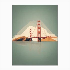 Retro Golden Gate Bridge Canvas Print