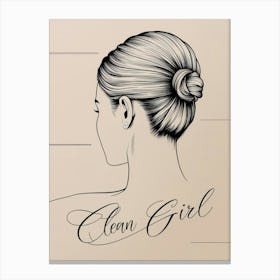 Clean girl wall art Canvas Print