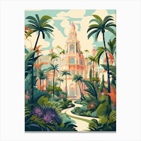 Balboa Park Usa Modern Illustration  Canvas Print