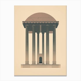 Temple Of Artemis Art Deco Illustration 2 Canvas Print