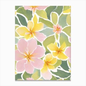 Freesia Pastel Floral 1 Flower Canvas Print