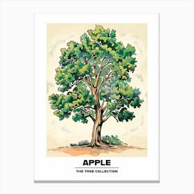 Apple Tree Storybook Illustration 1 Poster Canvas Print