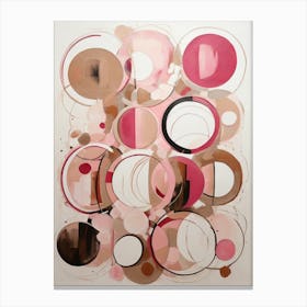 Pink Circles 4 Canvas Print