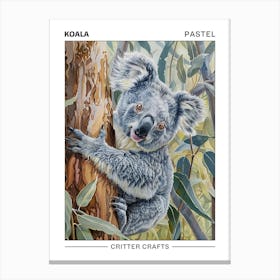 Koala Pastel Watercolour 3 Poster Canvas Print
