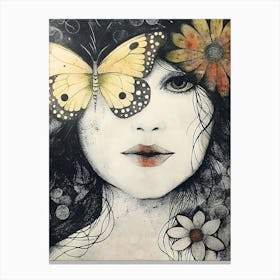 Butterfly Girl 02 Canvas Print