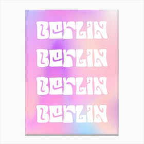 Berlin Poster Pastel Canvas Print