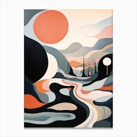 Coastal Abstract Minimalist 8 Canvas Print
