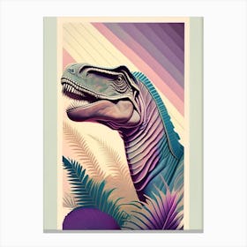 Gorgosaurus Pastel Dinosaur Canvas Print
