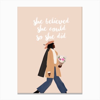 She Believed She Could So She Did 2 Canvas Print