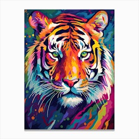 Tiger Art In Fauvism Style 3 Canvas Print