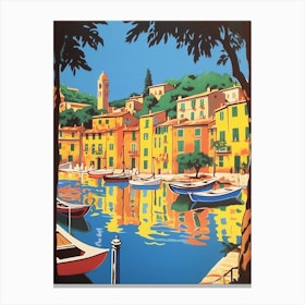Portofino Italy 2 Travel Poster Vintage Canvas Print