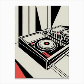 DJ Mixer - Bauhaus Style Canvas Print