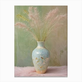 Soft Hues Mosaic Vase Canvas Print