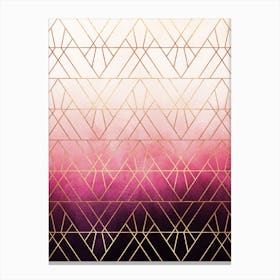 Pink Ombre Triangles Canvas Print