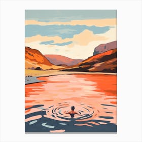 Wild Swimming At Malham Tarn Yorkshire 3 Canvas Print