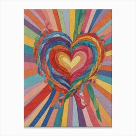 Heart Of Rainbows Canvas Print