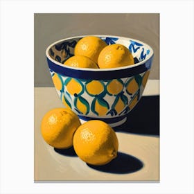 Lemons In A Bowl 1 Canvas Print