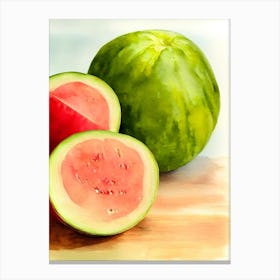 Melon Italian Watercolour fruit Canvas Print