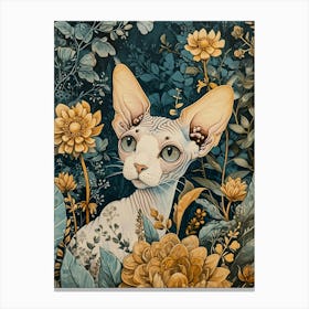 Sphynx Cat Japanese Illustration 1 Canvas Print