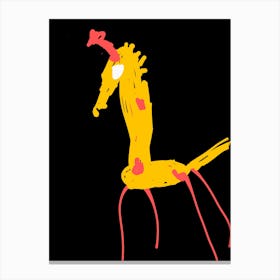 Burning man giraffe Canvas Print