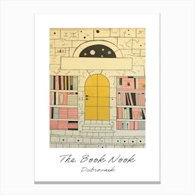 Dubrovnik The Book Nook Pastel Colours 1 Poster Canvas Print