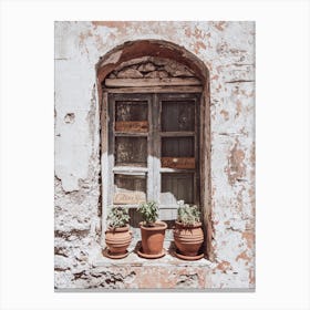 Weathered Window, Naxos Canvas Print