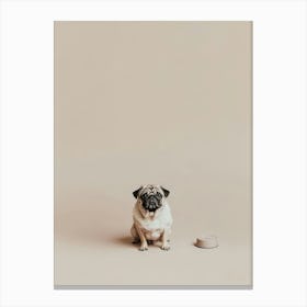 Pug Dog. Generated AI. Art Print Canvas Print