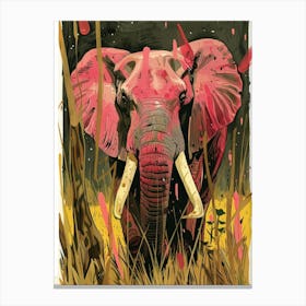 Pink Elephant Canvas Print