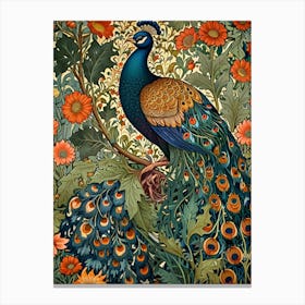 William Morris Peacock 4 Canvas Print