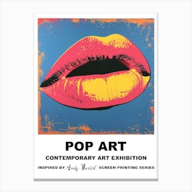 Lips Pop Art 1 Canvas Print