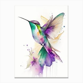 Berylline Hummingbird Cute Neon 1 Canvas Print