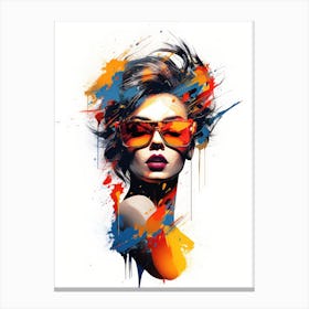 Woman In Sunglasses Canvas Print