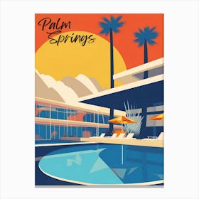 Palm Springs Travel Canvas Print