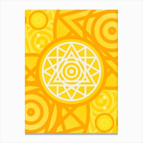 Geometric Glyph Abstract in Happy Yellow and Orange n.0014 Canvas Print