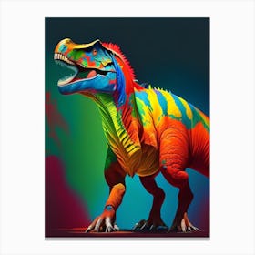 Nigersaurus Primary Colours Dinosaur Canvas Print