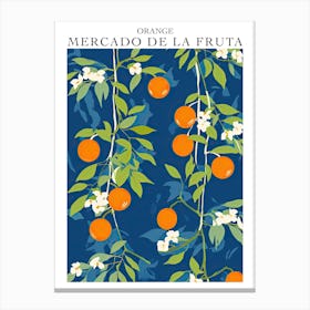 Mercado De La Fruta Orange Illustration 5 Poster Canvas Print