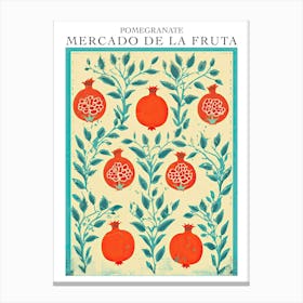 Mercado De La Fruta Pomegranate Illustration 8 Poster Canvas Print