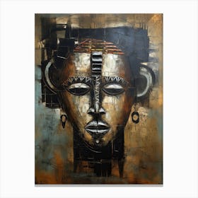 African Visions Unmasked: Colors of Heritage and Mystery Canvas Print