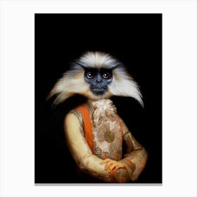 Mr Twelve The Lying Monkey Pet Portraits Canvas Print