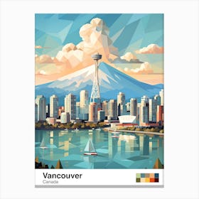 Vancouver, Canada, Geometric Illustration 3 Poster Canvas Print